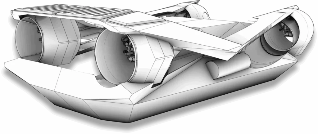 Modelo 3d del hovercraft