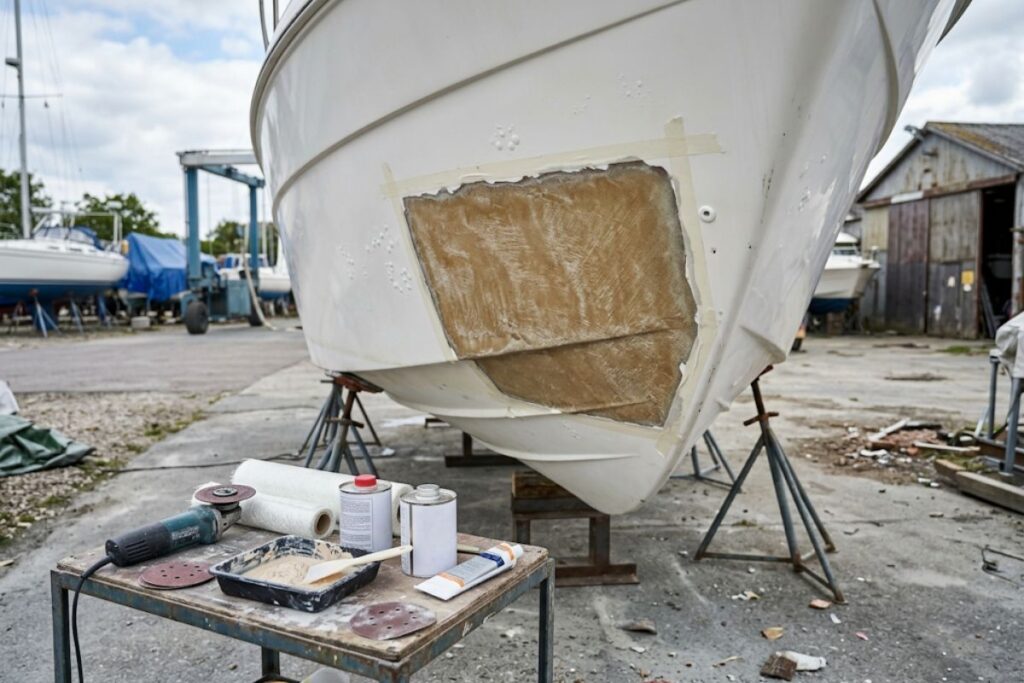 Proyecto reparación gelcoat osmosis barco